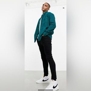 Asos Design Teal Corduroy Overshirt XXL